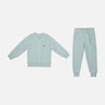 GIRLS 2 PIECES SET SWEATSHIRT CREW NECK- ZIPPER & PANT SOLID  