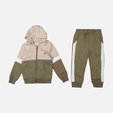 BOYS 2 PIECES SET ( JOGGER & HOODIE WITH ZIPPER )