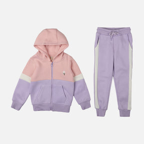 GIRLS 2 PIECES SET ( JOGGER & HOODIE WITH ZIPPER )