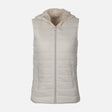 WOMEN BASIC PADDED VEST WITH HOOD