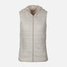WOMEN BASIC PADDED VEST WITH HOOD