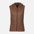 WOMEN BASIC PADDED VEST WITH HOOD
