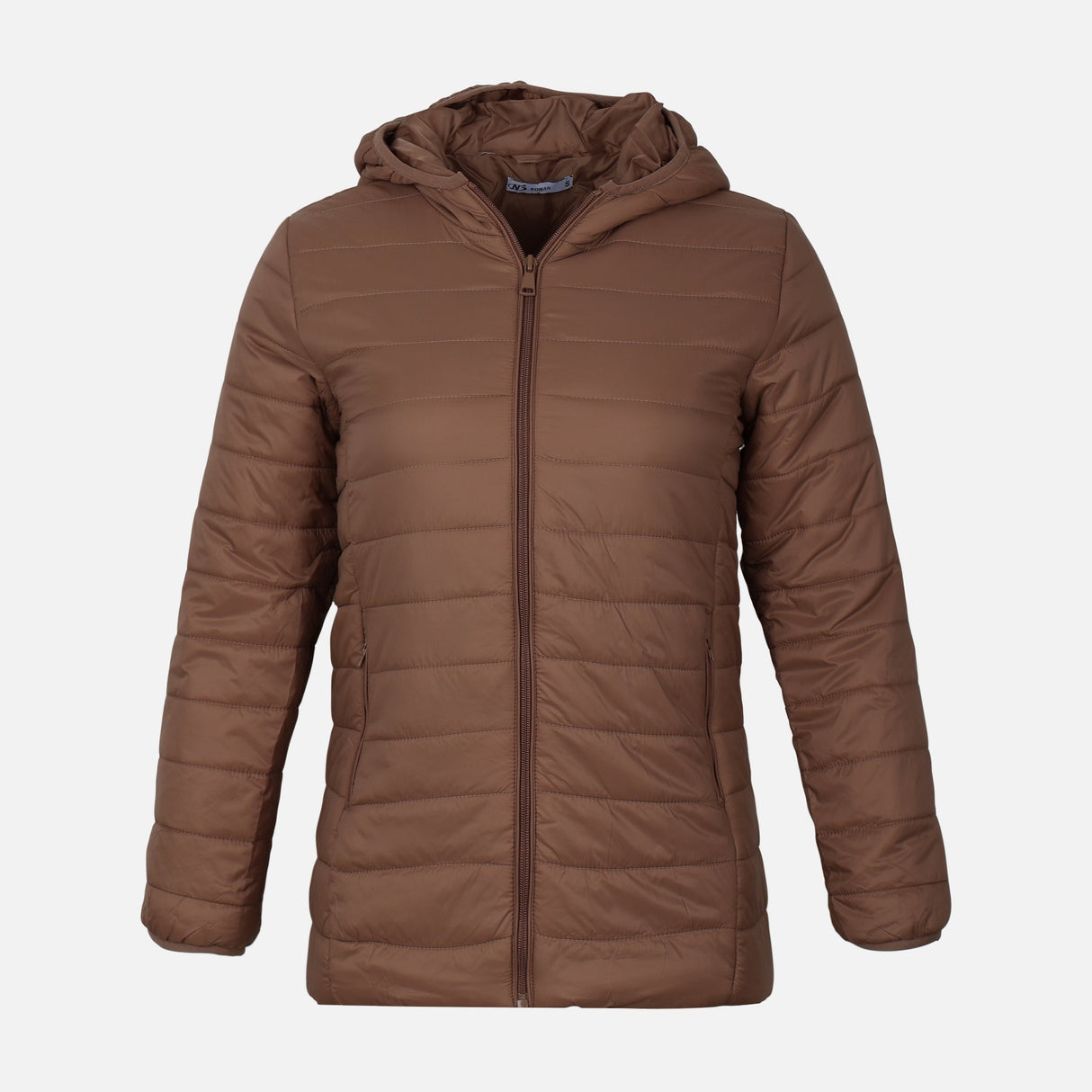 WOMEN BASIC PADDED JACKET WITH HOOD
