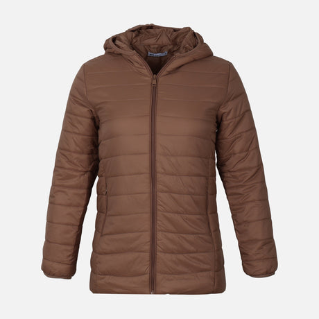 WOMEN BASIC PADDED JACKET WITH HOOD