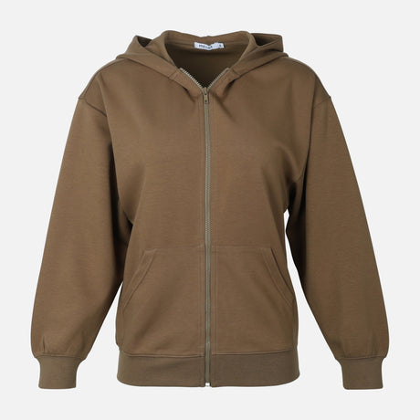 WOMEN BASIC SCUBA FULLZIPPER HOODIE