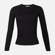 WOMEN BASIC SWEATER V-NECK