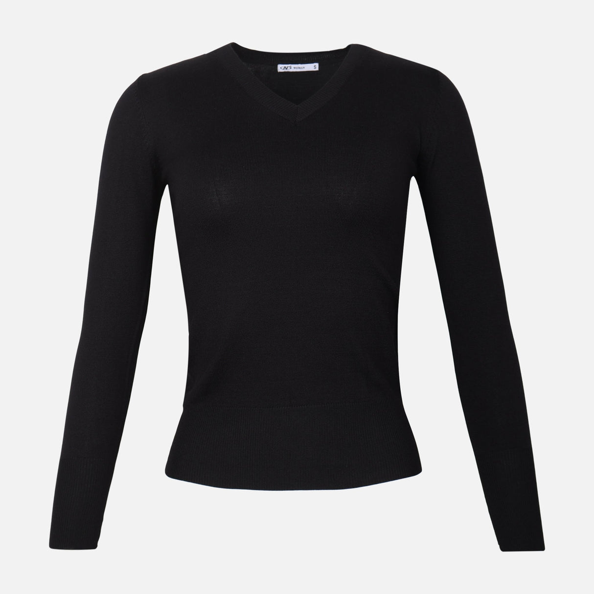 WOMEN BASIC SWEATER V-NECK