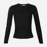 WOMEN BASIC SWEATER V-NECK