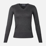WOMEN BASIC SWEATER V-NECK