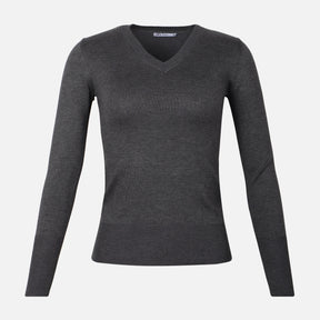 WOMEN BASIC SWEATER V-NECK