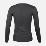 WOMEN BASIC SWEATER V-NECK