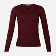 WOMEN BASIC SWEATER V-NECK