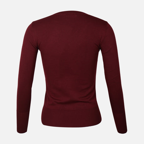 WOMEN BASIC SWEATER V-NECK