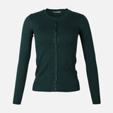 WOMEN BASIC CARDIGAN CREWNECK
