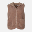 WOMEN SHERPA HOODED VEST