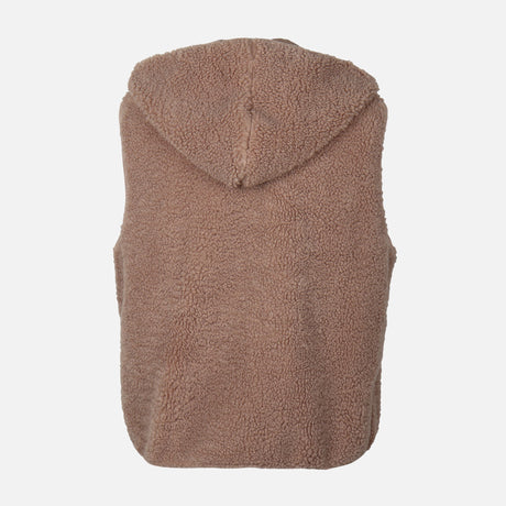 WOMEN SHERPA HOODED VEST