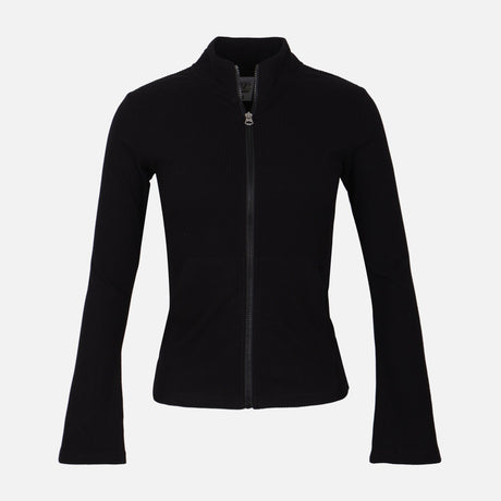 WOMEN FULL-ZIP RIBBED CARDIGAN