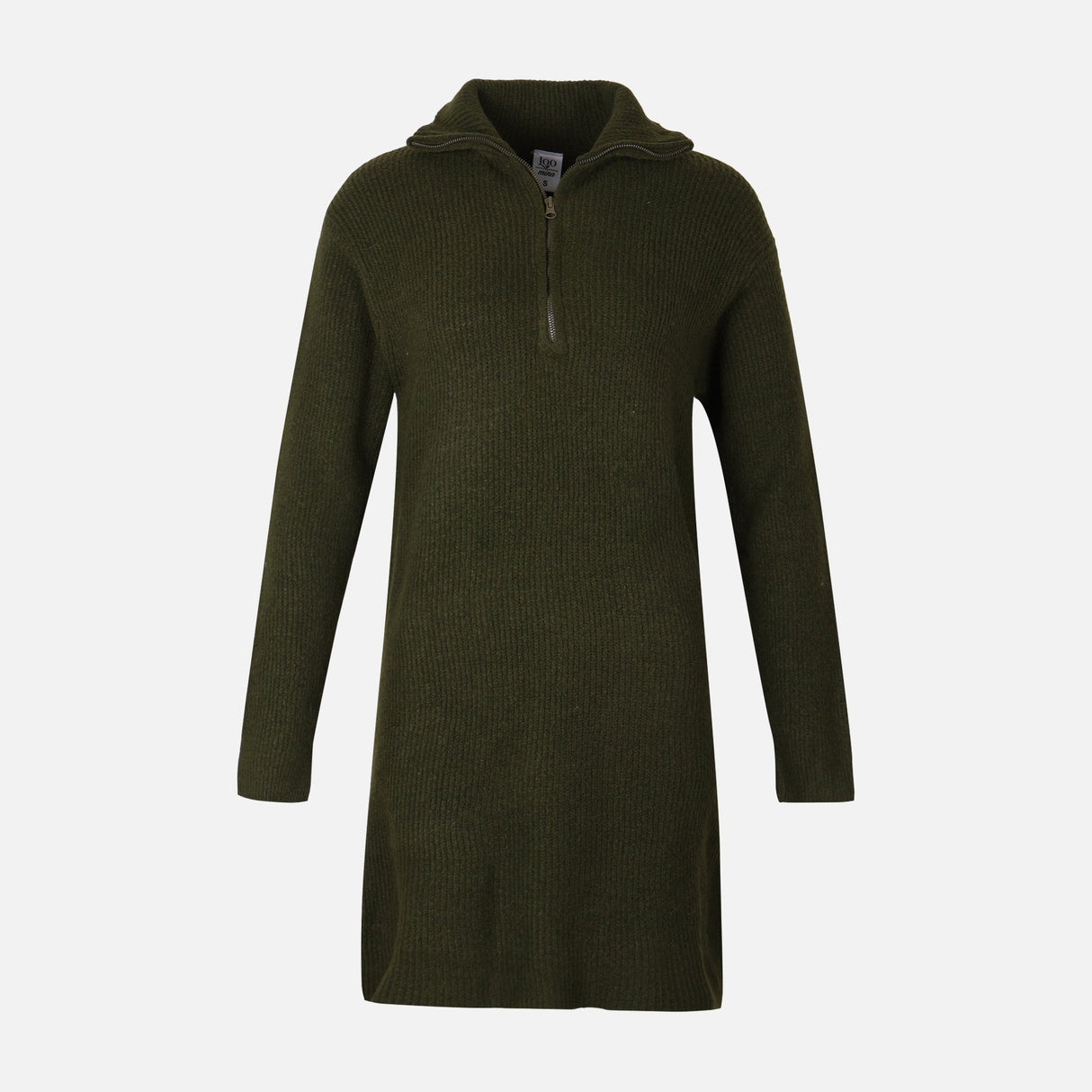 WOMEN HIGH NECK KNITTED DRESS