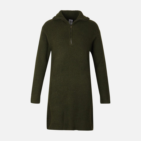 WOMEN HIGH NECK KNITTED DRESS