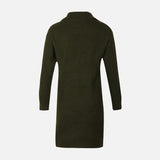WOMEN HIGH NECK KNITTED DRESS