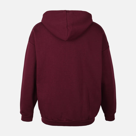 WOMEN BASIC OVERSIZE FLEECE HOODIE