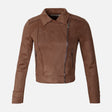 WOMEN FAUX SUEDE MOTO JACKET