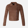 WOMEN FAUX SUEDE MOTO JACKET
