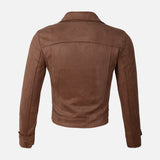 WOMEN FAUX SUEDE MOTO JACKET
