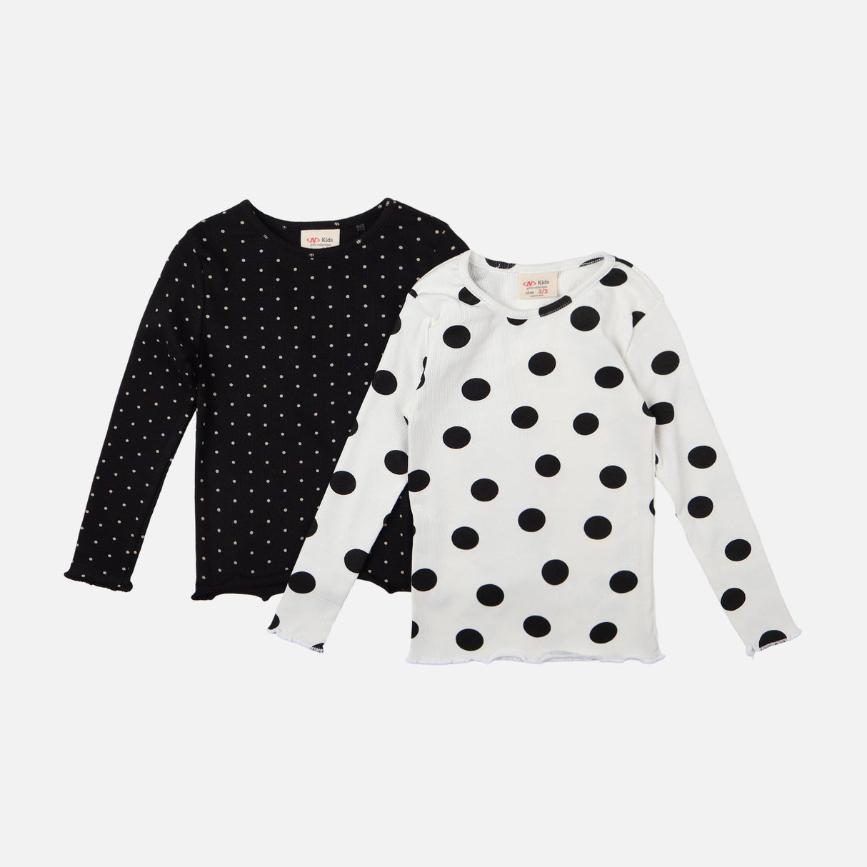 GIRLS LONG RIBBED TEE 2 IN 1