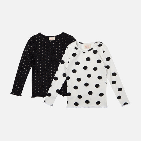 GIRLS LONG RIBBED TEE 2 IN 1