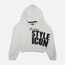 GIRLS RIB CROPPED HOODIE