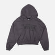 GIRLS RIB CROPPED HOODIE