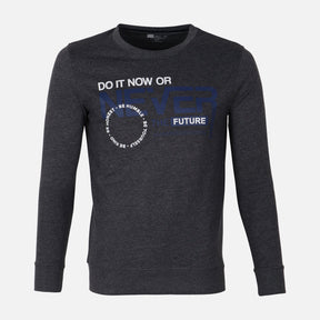 MEN LONG SLEEVE GRAPHIC T-SHIRT ROUND NECK