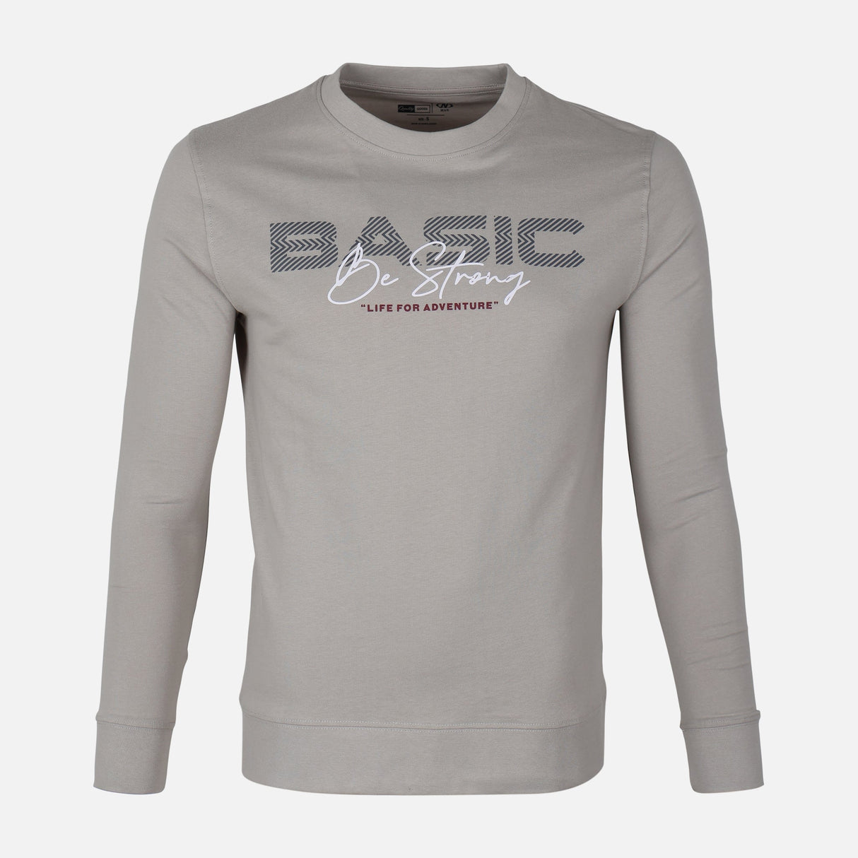 MEN LONG SLEEVE GRAPHIC T-SHIRT ROUND NECK