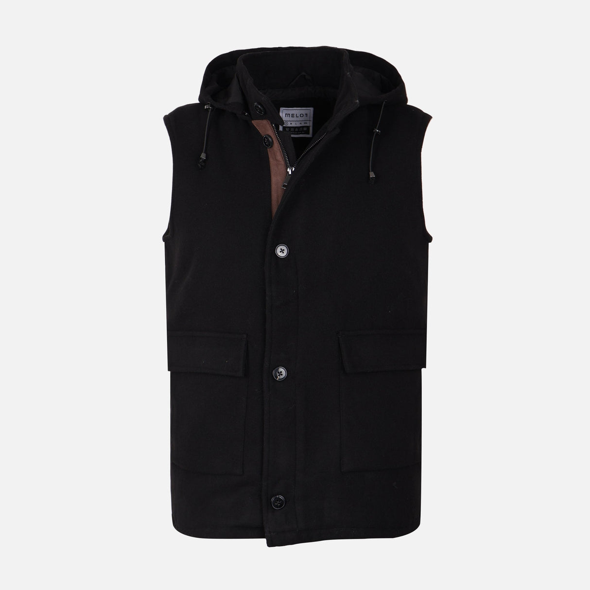 MEN HOODED FLEECE VEST