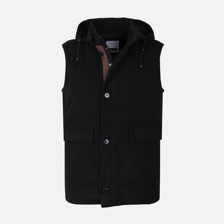 MEN HOODED FLEECE VEST