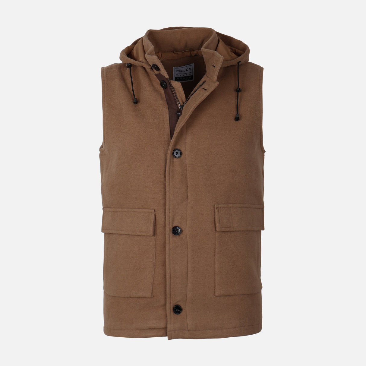 MEN HOODED FLEECE VEST