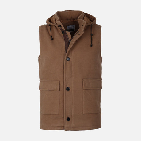MEN HOODED FLEECE VEST