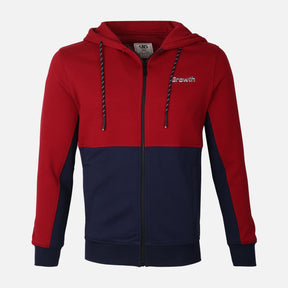MEN HOODED FLEECE CARDIGAN