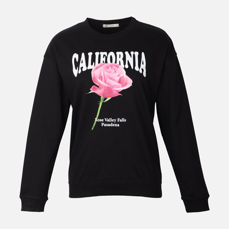 WOMEN OVERSIZE PHOTO PRINT SWEATSHIRT