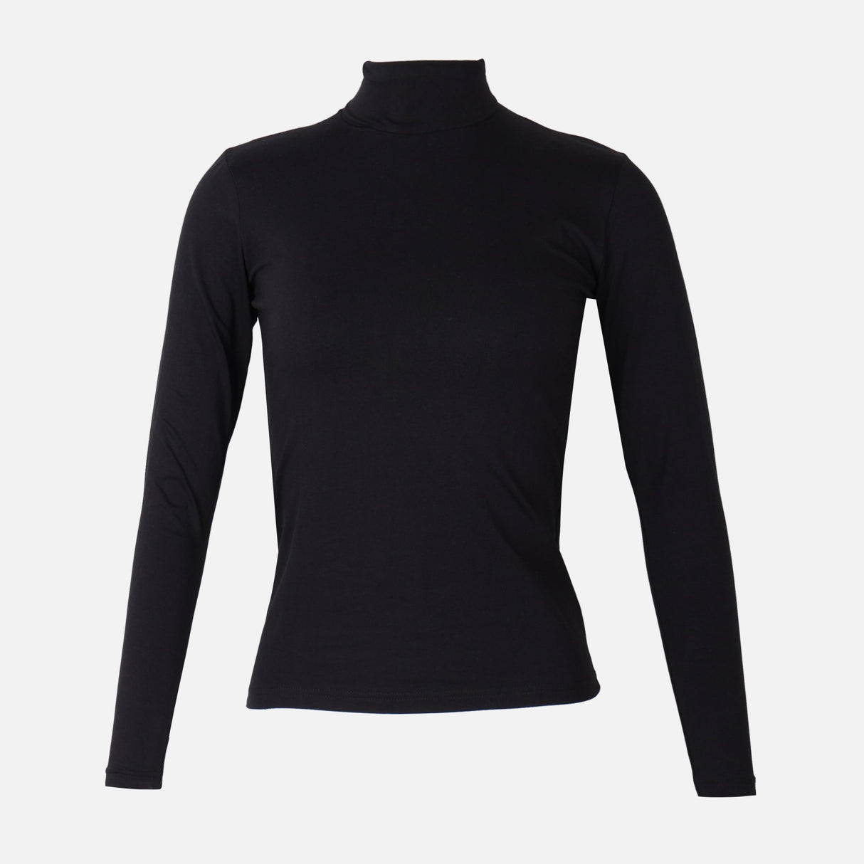 WOMEN BASIC LONG SLEEVE HIGH NECK TEE