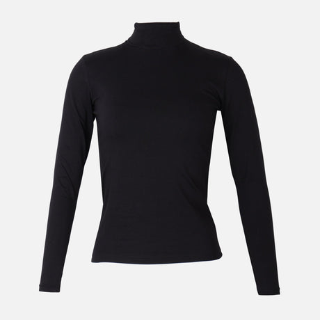 WOMEN BASIC LONG SLEEVE HIGH NECK TEE