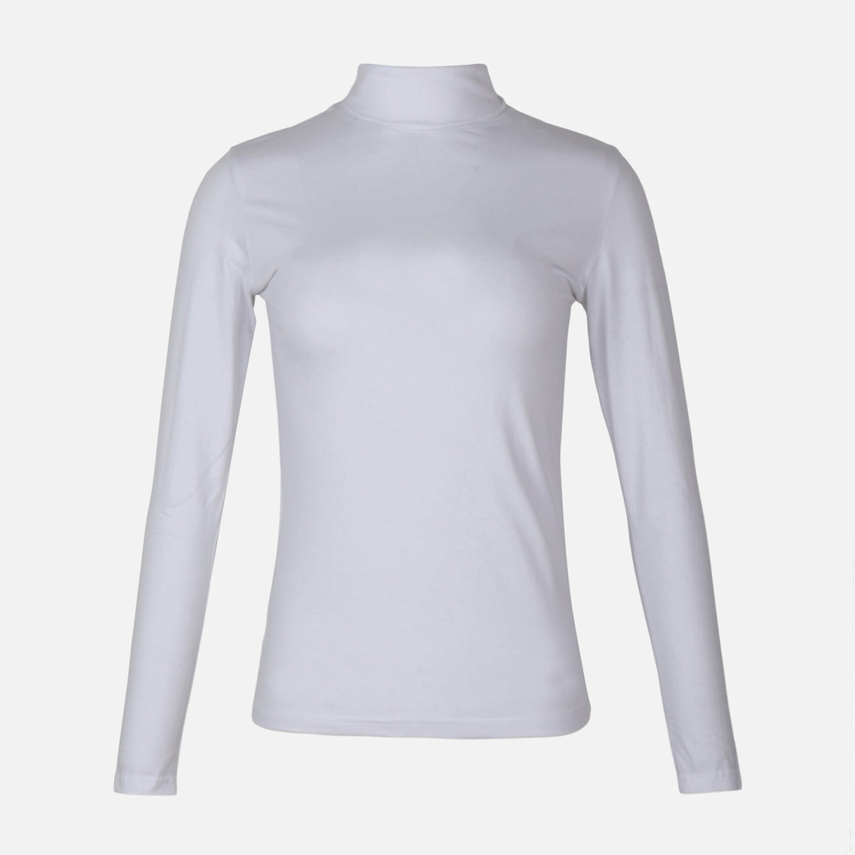 WOMEN BASIC LONG SLEEVE HIGH NECK TEE