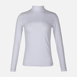 WOMEN BASIC LONG SLEEVE HIGH NECK TEE