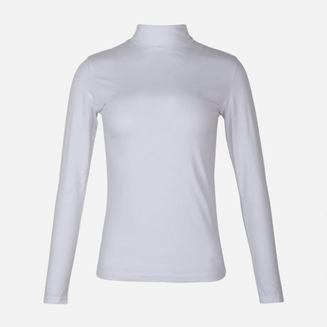 WOMEN BASIC LONG SLEEVE HIGH NECK TEE