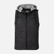 MEN VEST WITH KNITTED HOOD