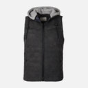 MEN VEST WITH KNITTED HOOD