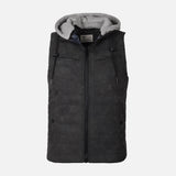 MEN VEST WITH KNITTED HOOD