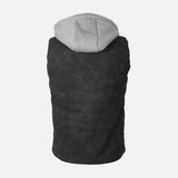 MEN VEST WITH KNITTED HOOD