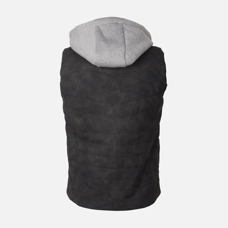 MEN VEST WITH KNITTED HOOD